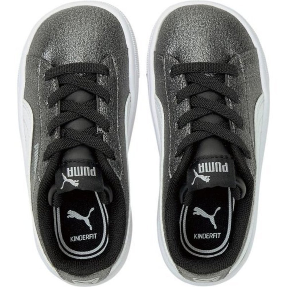 PUMA Vikky V2 Glitz Sneaker metallic grey Toddler kid size 8 NEW - Picture 3 of 10